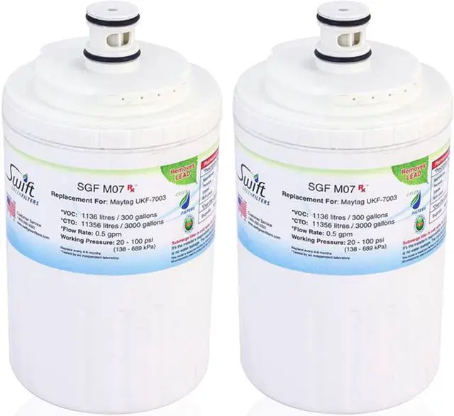 Main image of Swift Green Filters SGF-M07 Rx Compatible Pharmaceuticals Refrigerator Water Filter for UKF7003, UKF7001, EDR7D1, Filter 7, Made in USA