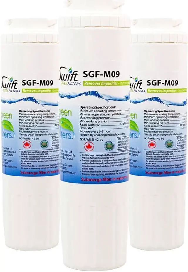 Main image of Swift Green Filters SGF-M9 Compatible Refrigerator Water Filter for UKF8001, EDR4RXD1, FILTER 4, EFF-6007A, 46-9005, 46-9006, CLCH101, Made in USA
