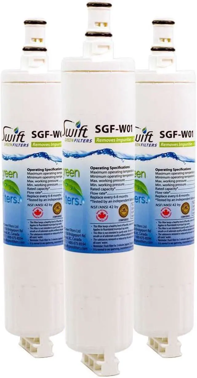 Main image of Swift Green Filters SGF-W01 Compatible Refrigerator Water Filter for 4396508, 4396510, EDR5RXD1, Made in USA