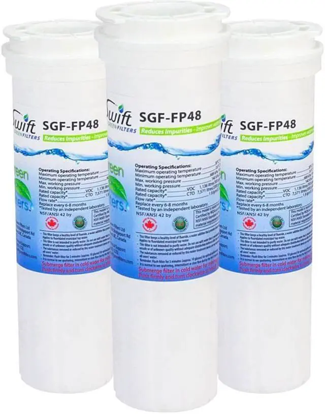 Main image of Swift Green Filters SGF-FP48 Compatible Refrigerator Water Filter for 836848, WF296, EFF6017, 67003662, Made in USA