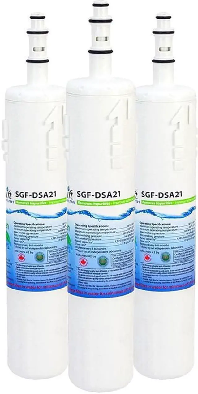 Main image of Swift Green Filters SGF-DSA21 Compatible Refrigerator Water Filter for Samsung DA29-00012A, DA29-00012B, DA61-00159A, EFF-6006A-8, Made in USA