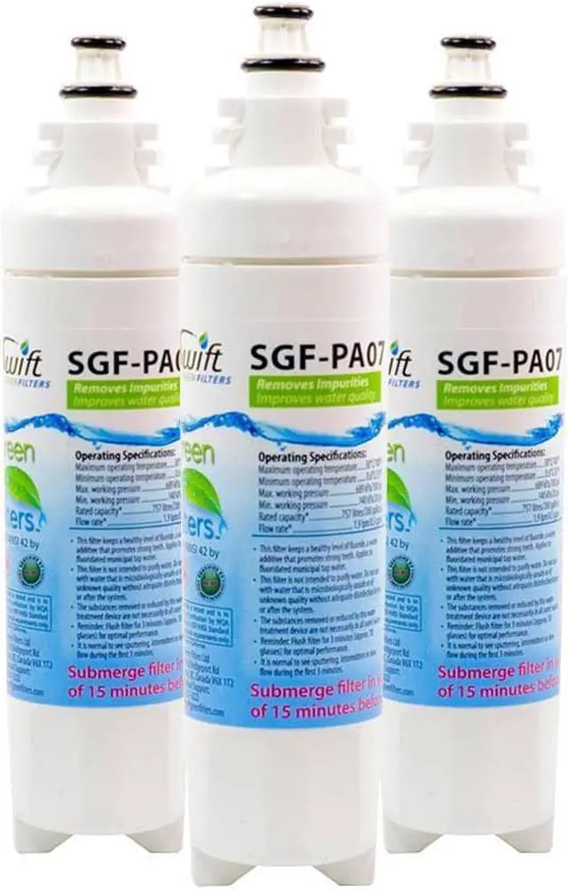 Main image of Swift Green Filters SGF-PA07 Compatible Refrigerator Water Filter for Panasonic NRBH-125950, NR SERIES REFRIGERATORS NR-B53V1 AND NR B54X1, Made in USA