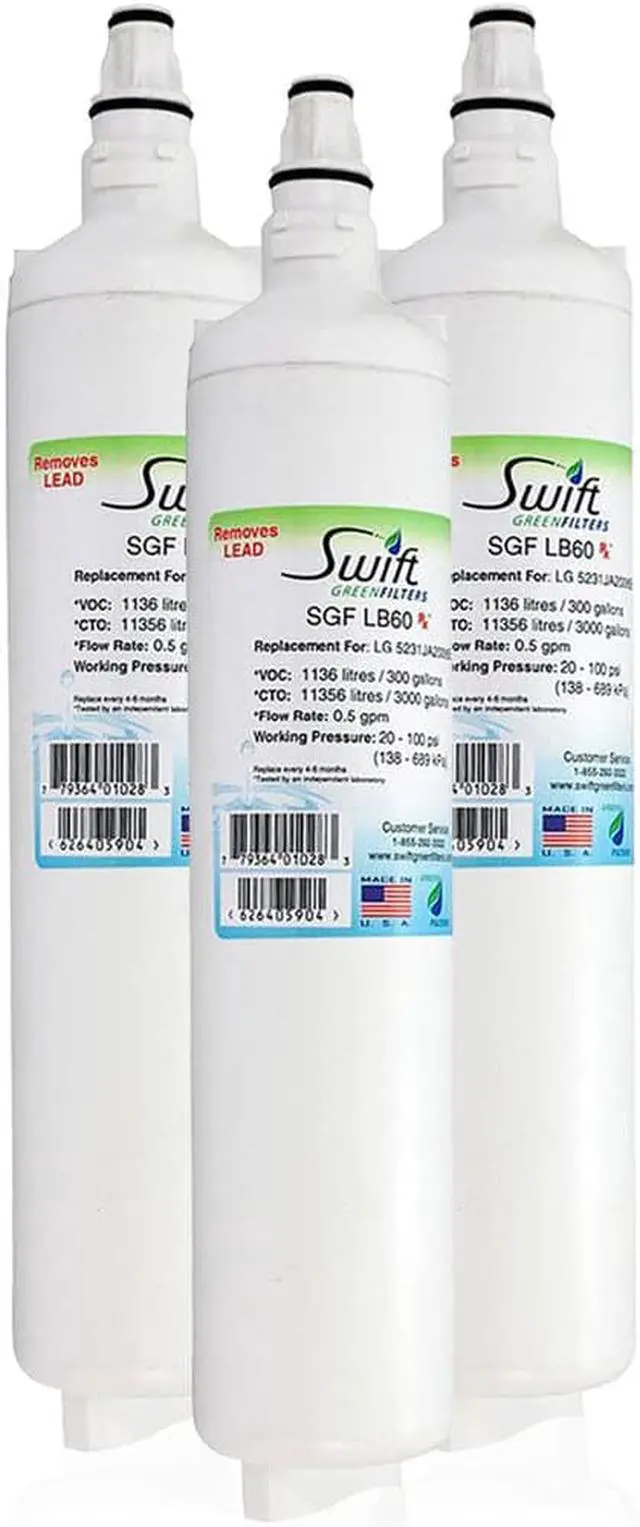 Main image of Swift Green Filters SGF-LB60 Rx Compatible Pharmaceuticals Refrigerator Water Filter for LT600P, 5231JA2006A and 46-9990, Made in USA