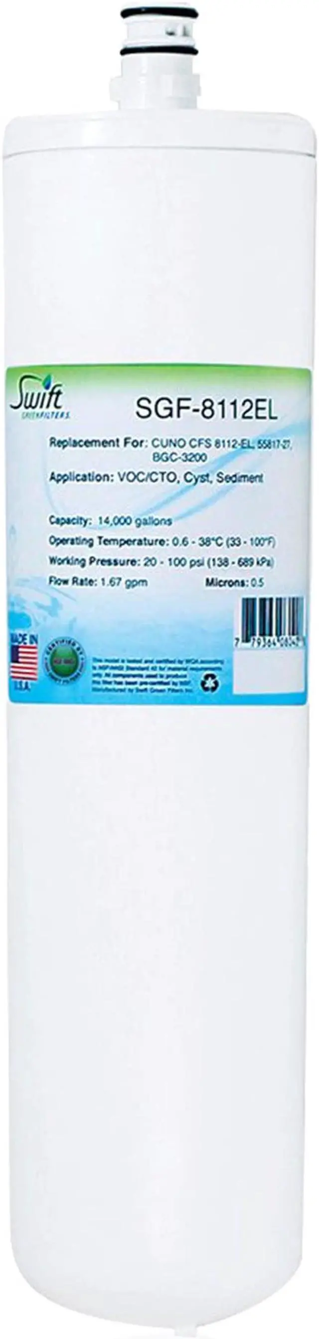Alt view image 2 of 7 - Swift Green Filters SGF-8112EL Compatible Commercial Water Filter for 8112-EL, 55817-27, BGC-3200 , Made in USA (1 Pack).