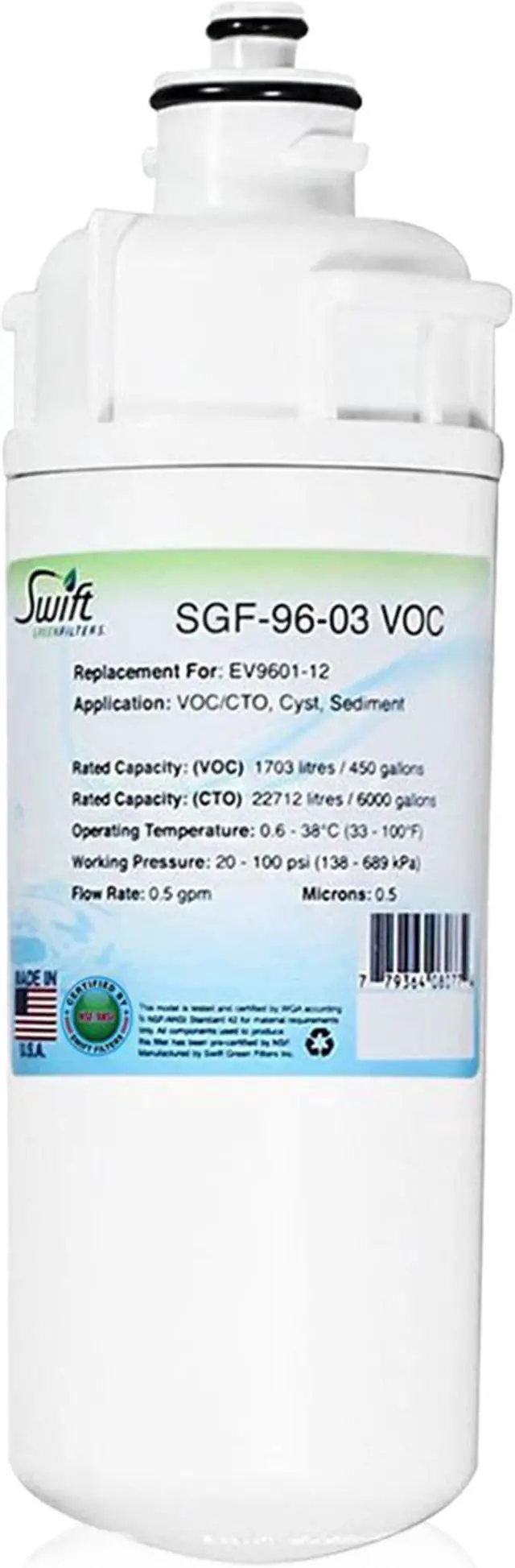 Alt view image 2 of 2 - Swift Green Filters SGF-96-03 VOC Compatible Commercial Water Filter for EV9601-12, Made in USA