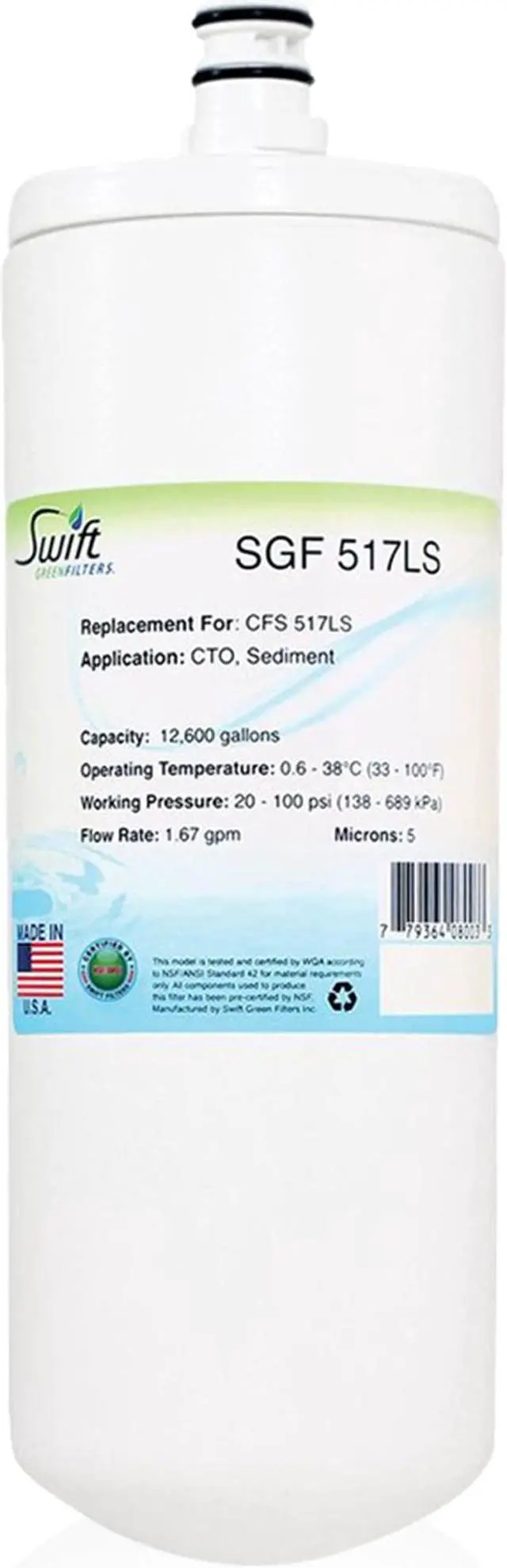 Alt view image 2 of 6 - Swift Green Filters SGF-517LS Compatible Commercial Water Filter for CFS 517LS , Made in USA