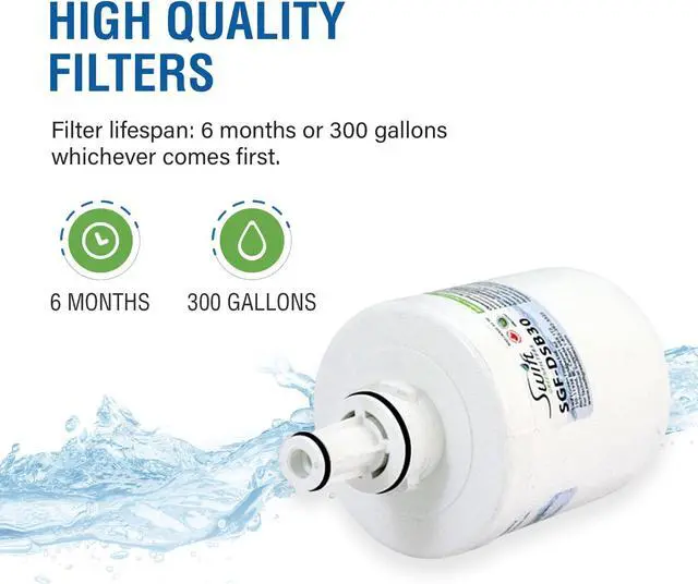 Alt view image 3 of 7 - Swift Green Filters SGF-DSB30 Compatible Refrigerator Water Filter for DA2900003, DA6100159, TADA2900003A, DA2900003AB, DA6100159AB, HAF-CU1, Made in USA