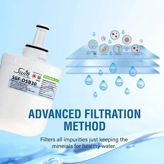 Alt view image 4 of 7 - Swift Green Filters SGF-DSB30 Compatible Refrigerator Water Filter for DA2900003, DA6100159, TADA2900003A, DA2900003AB, DA6100159AB, HAF-CU1, Made in USA