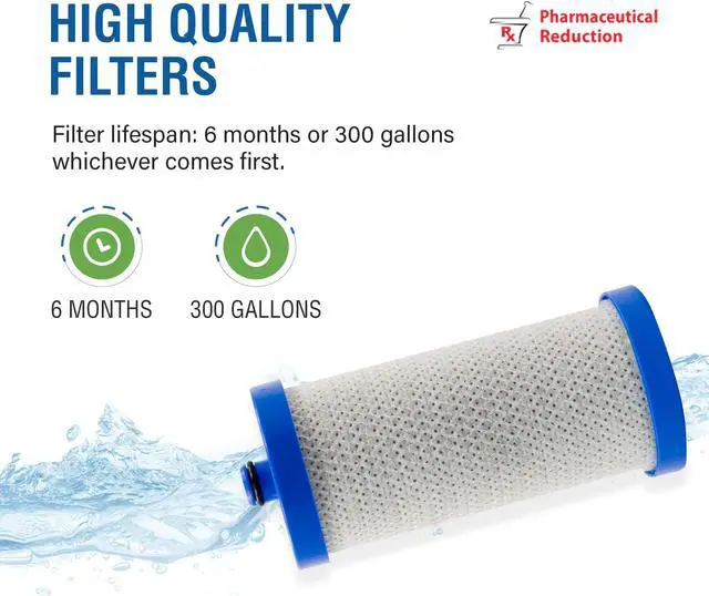 Alt view image 5 of 7 - Swift Green Filters SGF-WF1CB Rx Compatible Pharmaceuticals Refrigerator Water Filter for WFCB, WF1CB, 240394501, NGRG-2000, RF-100, RG-100, 218710901, 218710902, Made in USA