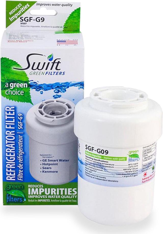 Alt view image 2 of 7 - Swift Green Filters SGF-G9 Compatible Refrigerator Water Filter for MWF, WF287, 46-9991, EFF-6013A, 46-9905, Made in USA