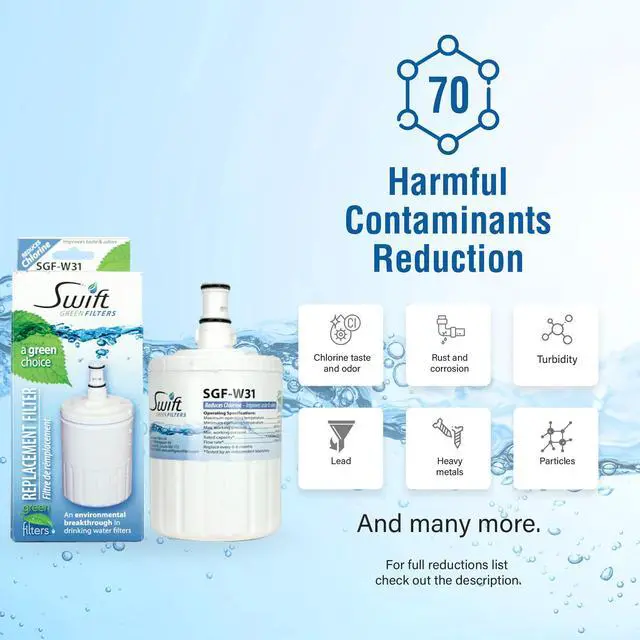 Alt view image 5 of 7 - Swift Green Filters SGF-W31 Compatible Refrigerator Water Filter for Whirlpool EDR8D1 , FILTER 8, 46-9002, 8171413, 8171414, 8171788, NLC200, 2204324, Made in USA