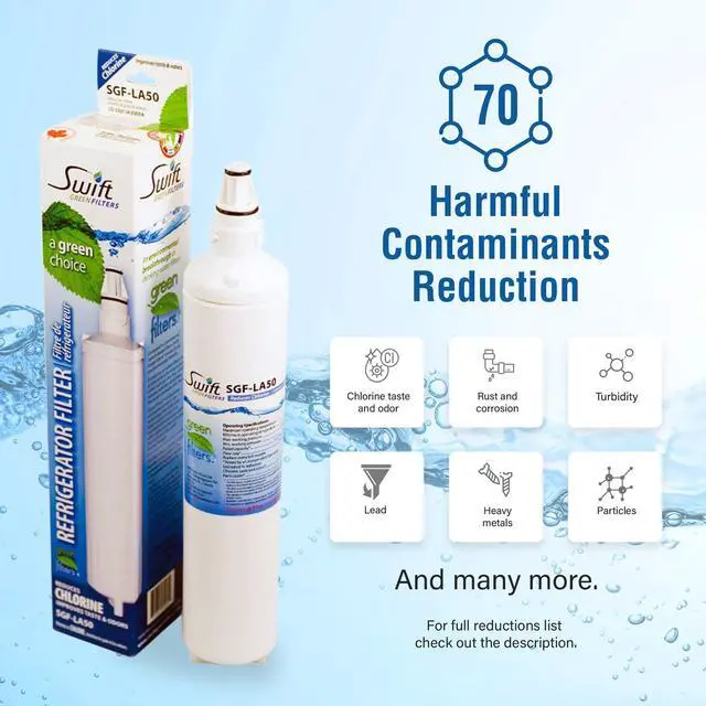 Alt view image 5 of 7 - Swift Green Filters SGF-LA50 Compatible Refrigerator Water Filter for LG LT600P, 5231JA2006A, 46-9990,EFF-6003A, EFF-6004A, Made in USA