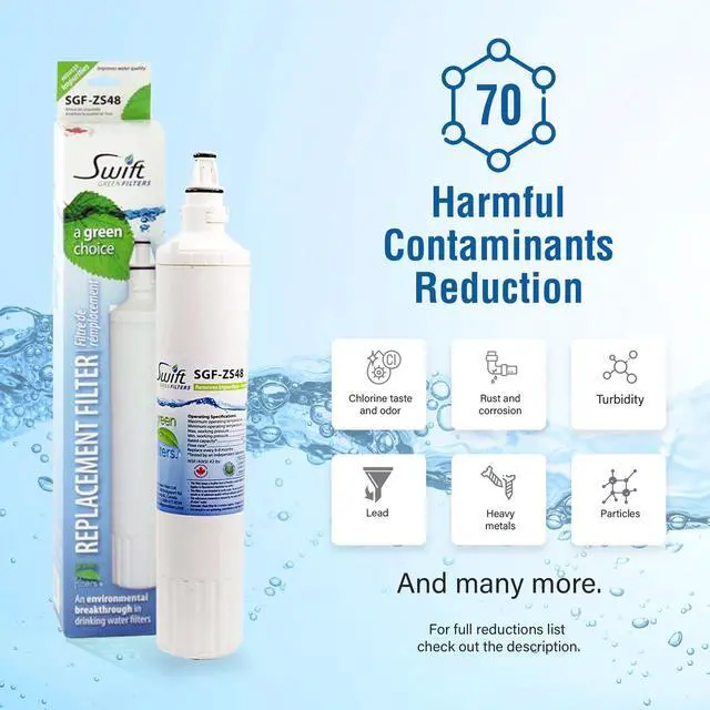 Alt view image 4 of 7 - Swift Green Filters SGF-ZS48 Compatible Refrigerator Water Filter for Sub-Zero 4204496, 4290510, 4204490, EWF-8003A, Pro 48, Made in USA