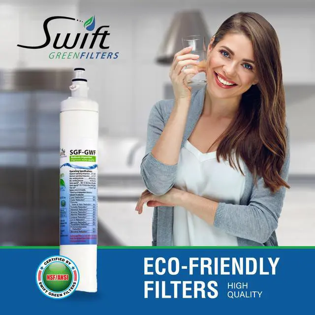 Alt view image 3 of 7 - Swift Green Filters SGF-GWF Compatible Refrigerator Water Filter for GWF, RPWF, WSG-4 ,PFE29P, Made in USA