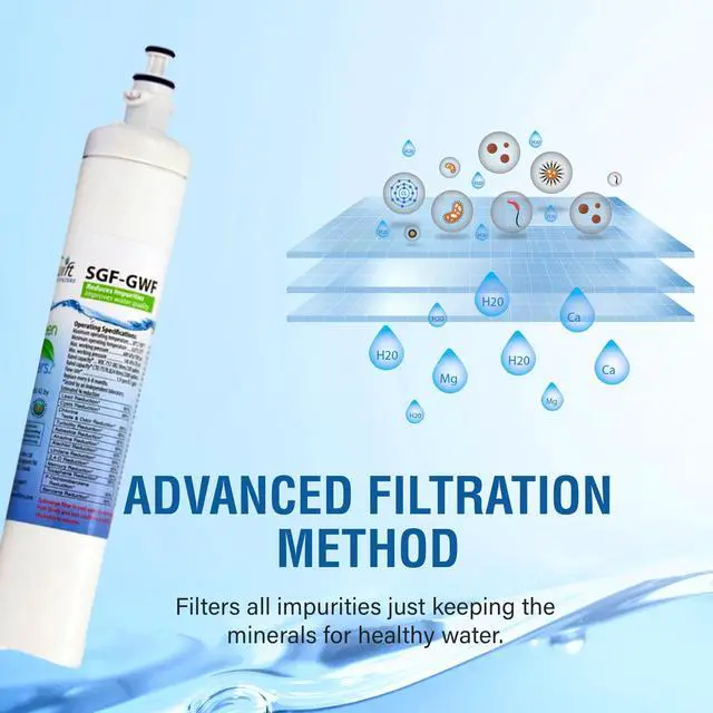 Alt view image 6 of 7 - Swift Green Filters SGF-GWF Compatible Refrigerator Water Filter for GWF, RPWF, WSG-4 ,PFE29P, Made in USA