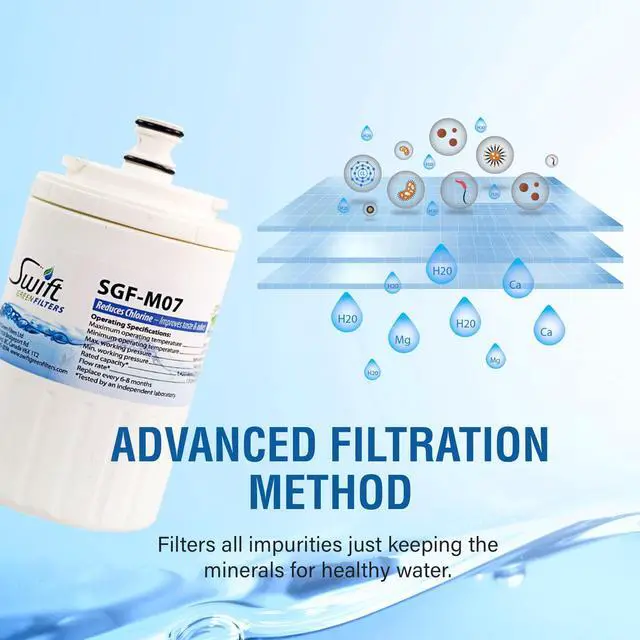 Alt view image 6 of 7 - Swift Green Filters SGF-M07 Compatible Refrigerator Water Filter for UKF7003, UKF7001, EDR7D1, Filter 7, Made in USA