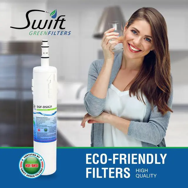 Alt view image 4 of 7 - Swift Green Filters SGF-DSA21 Compatible Refrigerator Water Filter for Samsung DA29-00012A, DA29-00012B, DA61-00159A, EFF-6006A-8, Made in USA
