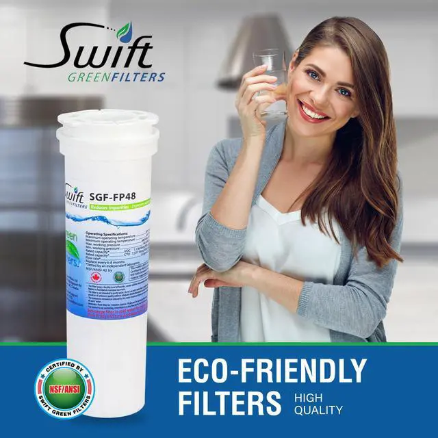 Alt view image 4 of 7 - Swift Green Filters SGF-FP48 Compatible Refrigerator Water Filter for 836848, WF296, EFF6017, 67003662, Made in USA