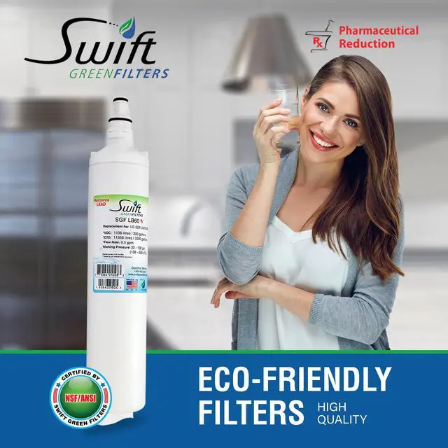 Alt view image 4 of 7 - Swift Green Filters SGF-LB60 Rx Compatible Pharmaceuticals Refrigerator Water Filter for LT600P, 5231JA2006A and 46-9990, Made in USA