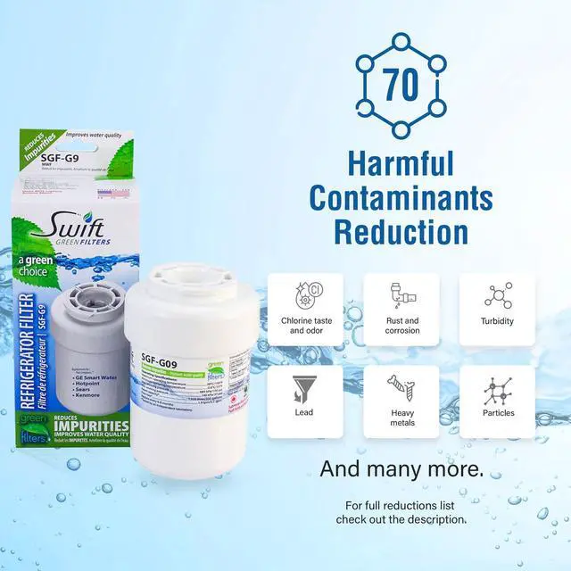 Alt view image 5 of 7 - Swift Green Filters SGF-G9 Compatible Refrigerator Water Filter for MWF, WF287, 46-9991, EFF-6013A, 46-9905, Made in USA
