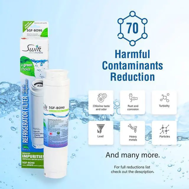 Alt view image 5 of 7 - Swift Green Filters SGF-BO90 Compatible Refrigerator Water Filter for 644845, 740570, BORPLFTR10, 9000194412, 9000077104, Made in USA