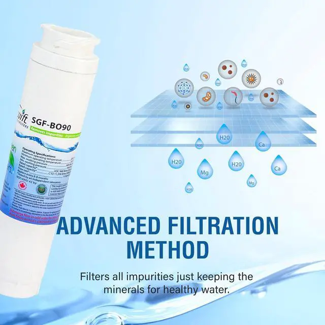 Alt view image 6 of 7 - Swift Green Filters SGF-BO90 Compatible Refrigerator Water Filter for 644845, 740570, BORPLFTR10, 9000194412, 9000077104, Made in USA