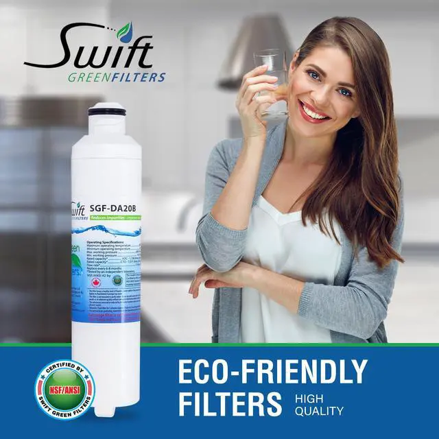 Alt view image 4 of 7 - Swift Green Filters SGF-DA20B Compatible Refrigerator Water Filter for DA29-0020B, DA2900019A, DA2900020A, DA97-08006A-B, DA97-08006B, Made in USA