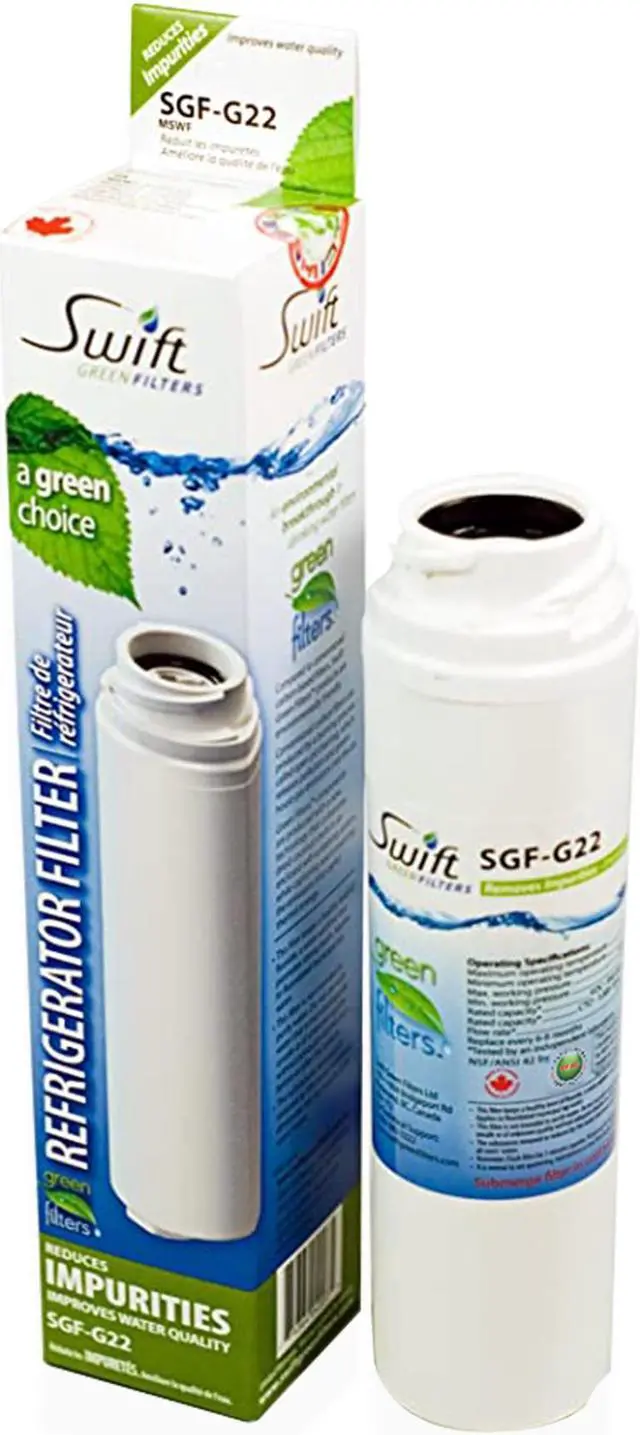 Alt view image 2 of 7 - Swift Green Filters SGF-GSWF Compatible Refrigerator Water Filter for GE GSWF Kenmore 46-9914, EFF-6023A, Made in USA