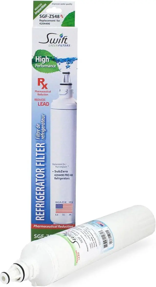 Alt view image 2 of 7 - Swift Green Filters SGF-ZS48 Rx Compatible for 4204496,4290510,4204490,EWF-8003A,Pro 48 Pharmaceuticals Refrigerator water Filter (2 Pack),Made in USA