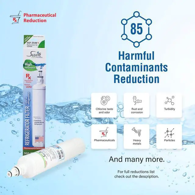 Alt view image 5 of 7 - Swift Green Filters SGF-ZS48 Rx Compatible for 4204496,4290510,4204490,EWF-8003A,Pro 48 Pharmaceuticals Refrigerator water Filter (2 Pack),Made in USA