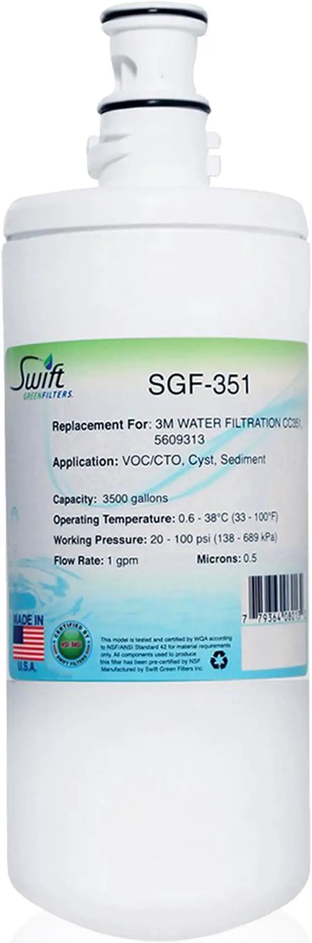 Alt view image 2 of 6 - Swift Green Filters SGF-351 Compatible Commercial Water Filter for CC351, 5609313 , Made in USA