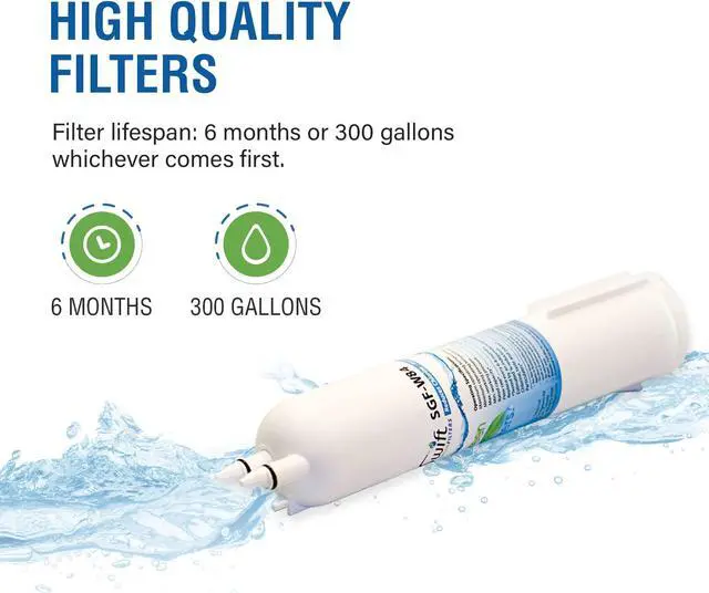 Alt view image 3 of 7 - Swift Green Filters SGF-W84 Compatible Refrigerator Water Filter for 4396841, 4396710, EDR3RXD1, EFF-6016A, EFF-6008A, EDR3RXD1, Made in USA (3 Pack)