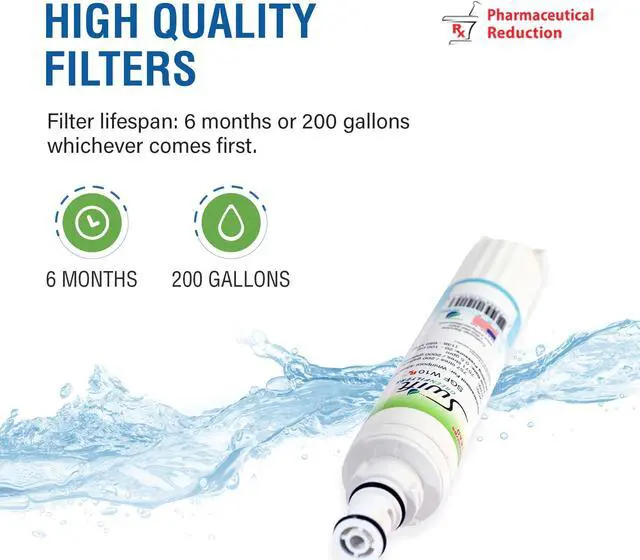 Alt view image 5 of 7 - Swift Green Filters SGF-W10 Rx Compatible Pharmaceuticals Refrigerator Water Filter for 4396701, EDR6D1, FILTER 6, 46-9915, CLCH125, EFF-6001A, Made in USA (3 Pack).