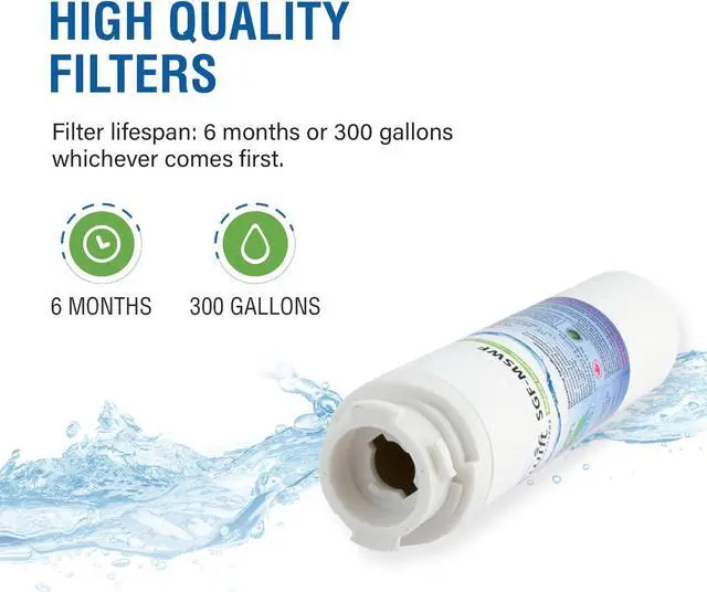 Alt view image 4 of 7 - Swift Green Filters SGF-MSWF Compatible Refrigerator Water Filter for GE MSWF, MSWF3PK, MSWFDS, EFF-6022A, 101820A, Made in USA (3 Pack).