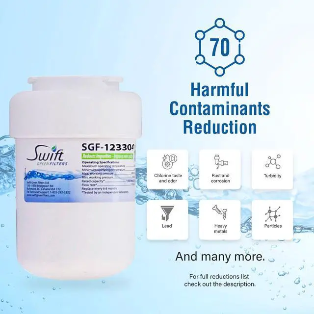 Alt view image 2 of 6 - Swift Green Filters SGF-123304 Compatible Refrigerator Water Filter for Amana 1252704, EFF-6021A, 46-9014, Made in USA (3 Pack).