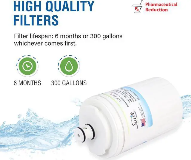 Alt view image 5 of 7 - Swift Green Filters SGF-M07 Rx Compatible Pharmaceuticals Refrigerator Water Filter for UKF7003, UKF7001, EDR7D1, Filter 7, Made in USA