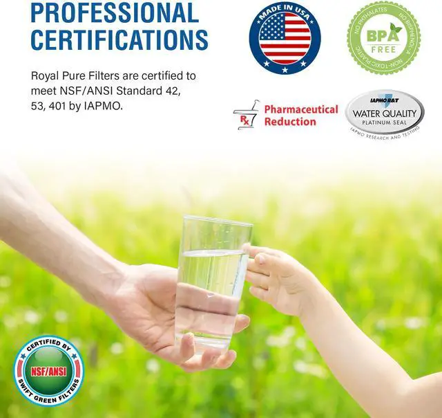 Alt view image 3 of 7 - Swift Green Filters SGF-W80 Rx Compatible Pharmaceuticals Refrigerator Water Filter for 4396508, 4396510, EDR5RXD1, FILTER 5, Made in USA