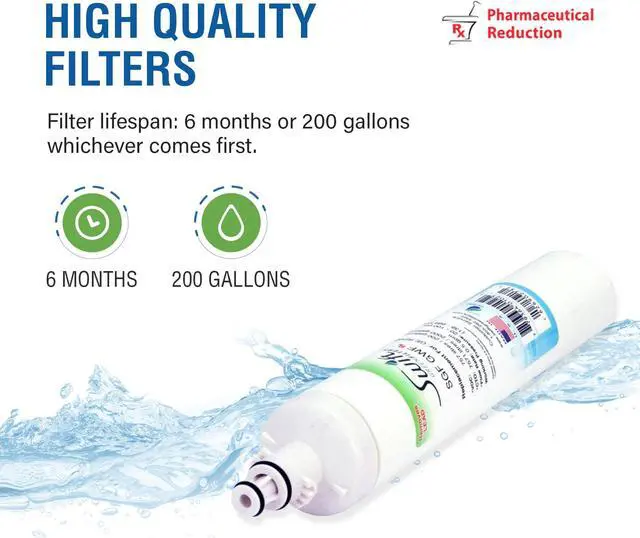 Alt view image 5 of 7 - Swift Green Filters SGF-GWF Rx Compatible Pharmaceuticals Refrigerator Water Filter for GWF, RPWF, WSG-4 ,PFE29P, Made in USA