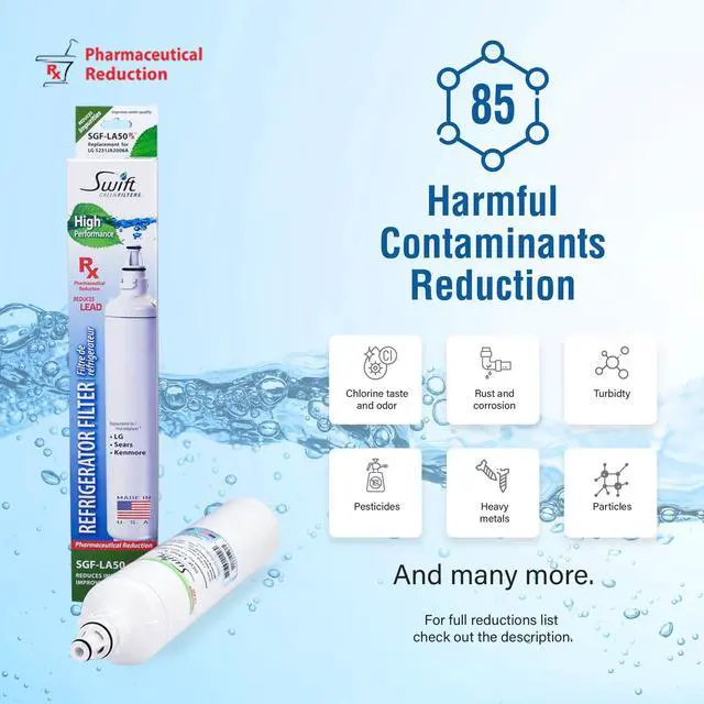 Alt view image 4 of 7 - Swift Green Filters SGF-LA50 Rx Compatible Pharmaceuticals Refrigerator Water Filter for LT600P, 5231JA2006A, 46-9990, EFF-6003A, EFF-6004A, Made in USA