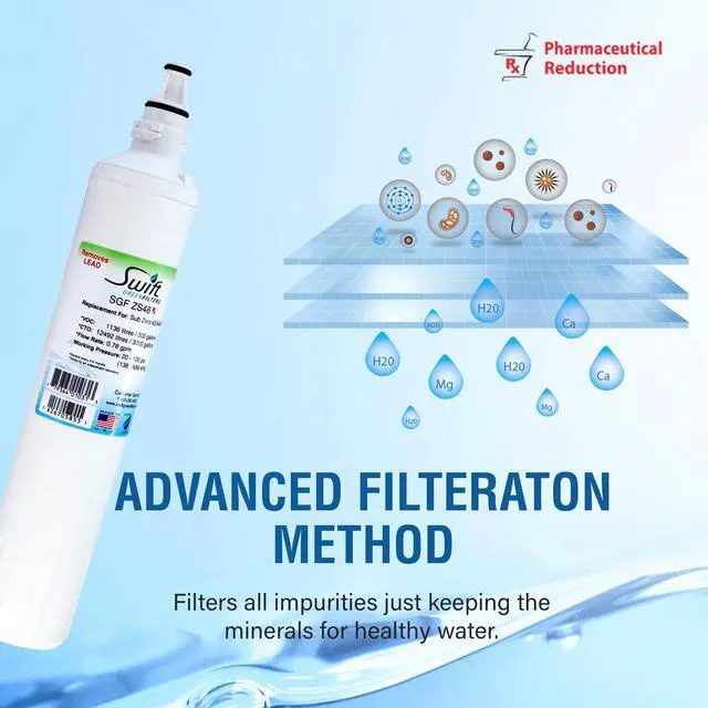 Alt view image 6 of 7 - Swift Green Filters SGF-ZS48 Rx Compatible Pharmaceuticals Refrigerator Water Filter for 4290510, PRO 48 4204490 and 7012333, Made in USA
