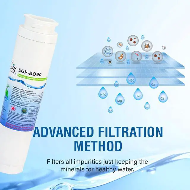 Alt view image 6 of 7 - Swift Green Filters SGF-BO90 Compatible Refrigerator Water Filter for 644845, 740570, BORPLFTR10, 9000194412, 9000077104 (1 Pack)