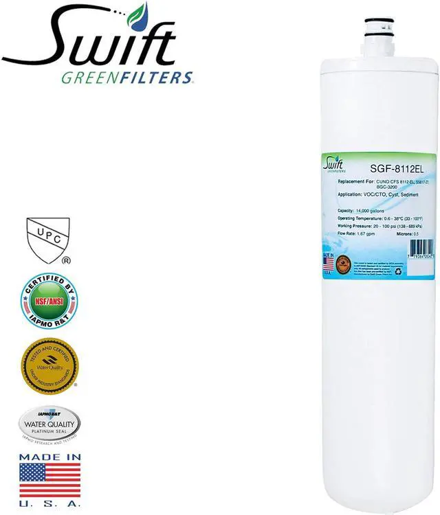 Main image of Swift Green Filters SGF-8112EL Compatible Commercial Water Filter for 8112-EL, 55817-27, BGC-3200 , Made in USA (1 Pack).
