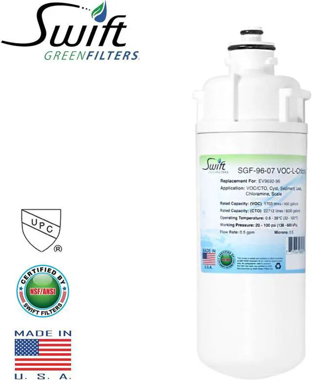 Main image of Swift Green Filters SGF-96-07 VOC-L-Chlora-S Compatible Commercial Water Filter for EV9692-96, Made in USA (1 Pack).