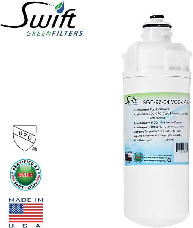 Main image of Swift Green Filters SGF-96-04 VOC-L-S-B Compatible Commercial Water Filter for EV9634-06, Made in USA