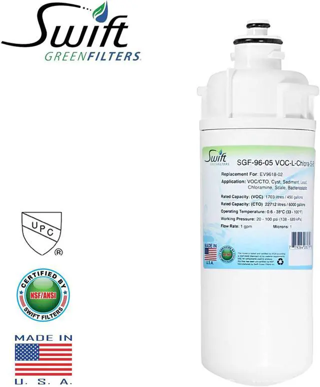 Main image of Swift Green Filters SGF-96-05 VOC-L-Chlora-S-B Compatible Commercial Water Filter for EV9617-06,EV9617-22,EV9618-36, Made in USA