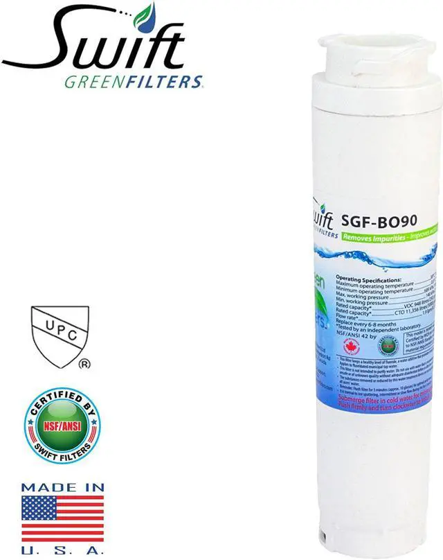 Alt view image 2 of 7 - Swift Green Filters SGF-BO90 Compatible Refrigerator Water Filter for 644845, 740570, BORPLFTR10, 9000194412, 9000077104 (1 Pack)