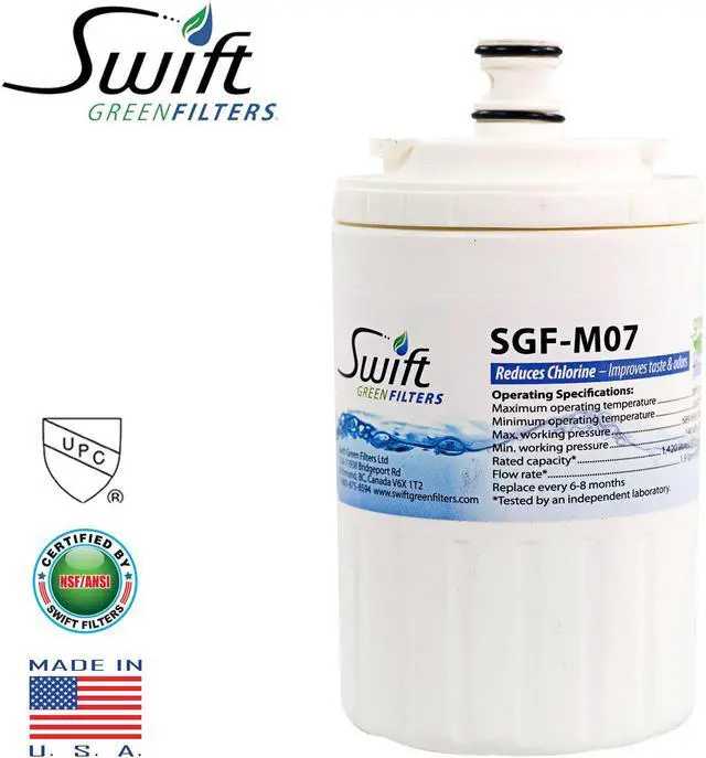 Alt view image 2 of 7 - Swift Green Filters SGF-M07 Compatible Refrigerator Water Filter for UKF7003, UKF7001, EDR7D1, Filter 7, Made in USA (1 Pack)