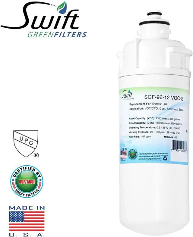 Main image of Swift Green Filters SGF-96-12 VOC-S Compatible Commercial Water Filter for EV9691-76, Made in USA