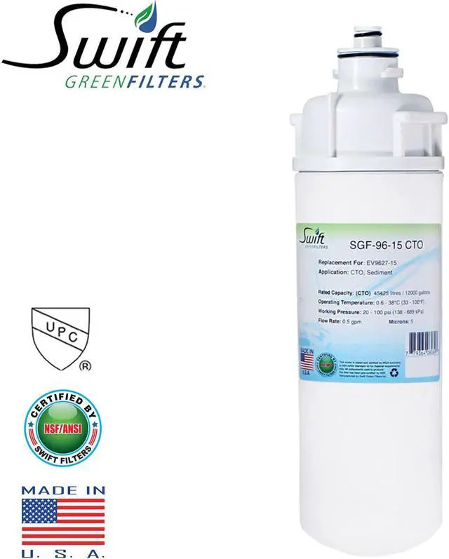 Main image of Swift Green Filters SGF-96-15 CTO Compatible Commercial Water Filter for EV9627-15, Made in USA