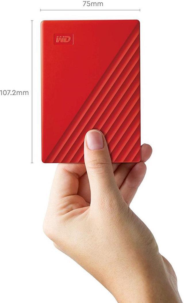 Alt view image 3 of 13 - WD 5TB My Passport Portable Storage USB 3.2 Gen 1 - Red - WDBPKJ0050BRD-WESN